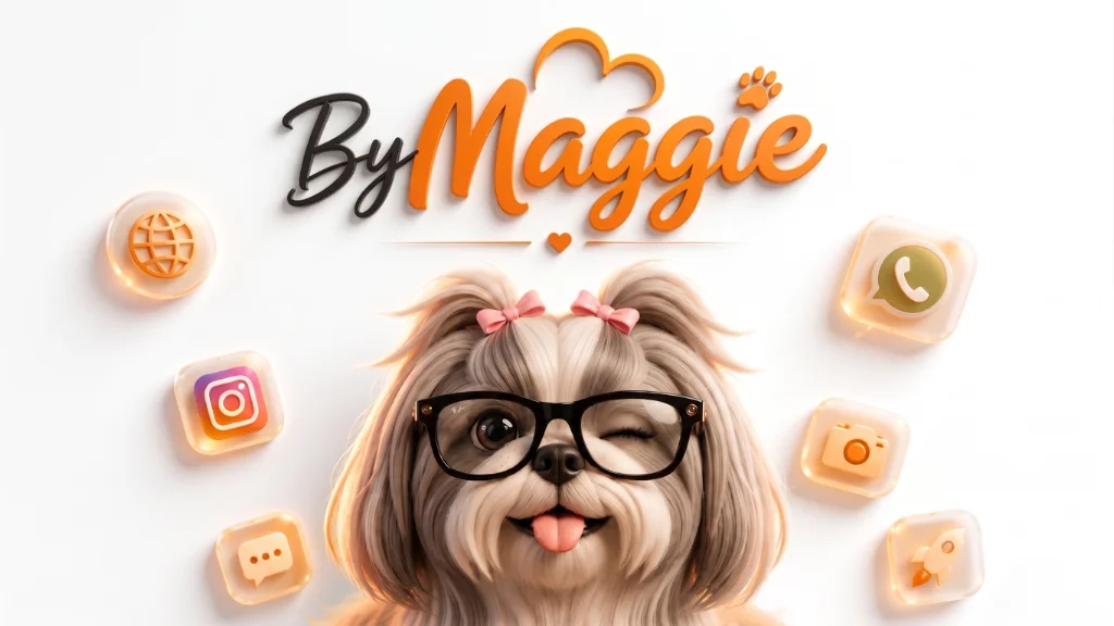 ByMaggie Mascot and Tech Elements